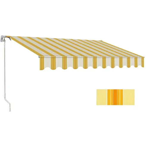 Tenda da Sole per Esterno 300x200 a Barra Quadra Riga Gialla