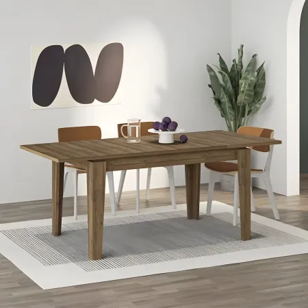 Tavolo Allungabile Pranzo Rettangolare 140-190x80 Noce Effetto Legno