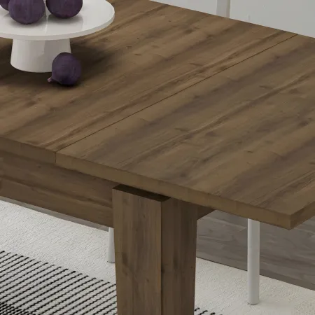 Tavolo Allungabile Pranzo Rettangolare 140-190x80 Noce Effetto Legno