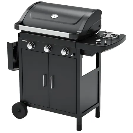 Barbecue a Gas Campignaz Compact 3 EXS con Griglia e Piastra Reversibile