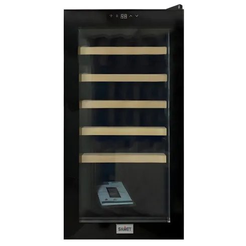 Cantinetta Vino Defrost 91L Nero Frigorifero con Ripiani e Luce LED