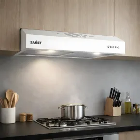 Cappa per Cucina 60 cm Sottopensile Samet 3 Velocità Bianco Classe G 2