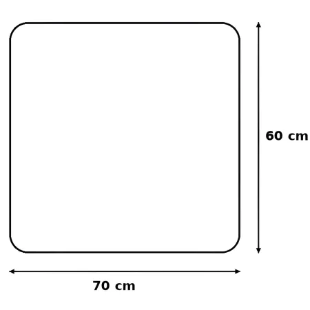 Pedana Salvapavimento per Stufa a Legna Pellet in Acciaio 70x60 cm