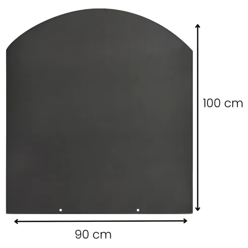 Pedana Salvapavimento per Stufa a Legna Pellet in Acciaio 100x90 cm