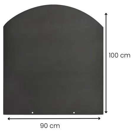 Pedana Salvapavimento per Stufa a Legna Pellet in Acciaio 100x90 cm