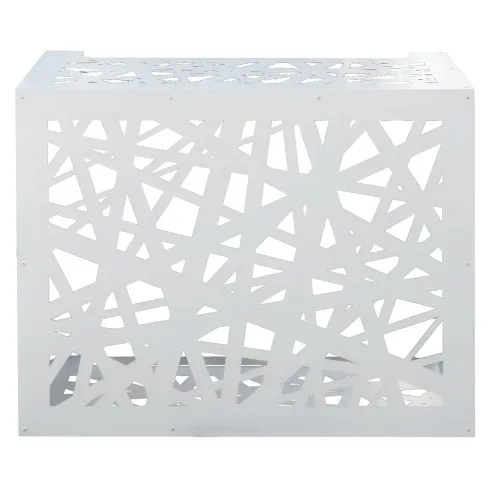 Copri Condizionatore da Esterno Decorazione Alluminio Bianco 86x44x68