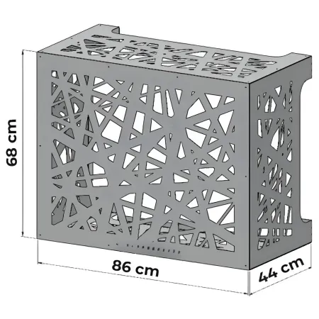Copri Condizionatore da Esterno Decorazione Alluminio Bianco 86x44x68
