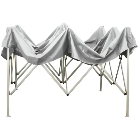 Gazebo da Giardino 3x4,5 a Fisarmonica Impermeabile Bianco con Sacca