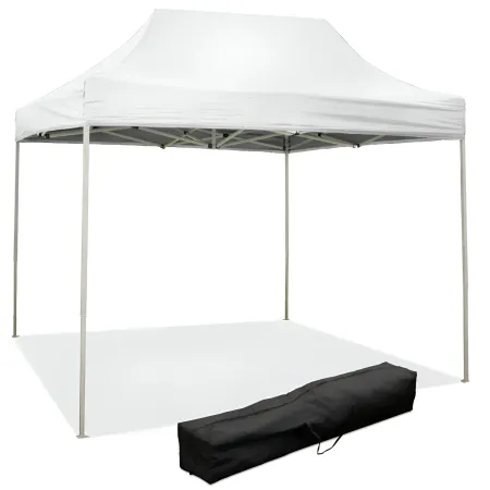 Gazebo da Giardino 3x2 a Fisarmonica Impermeabile Bianco con Sacca