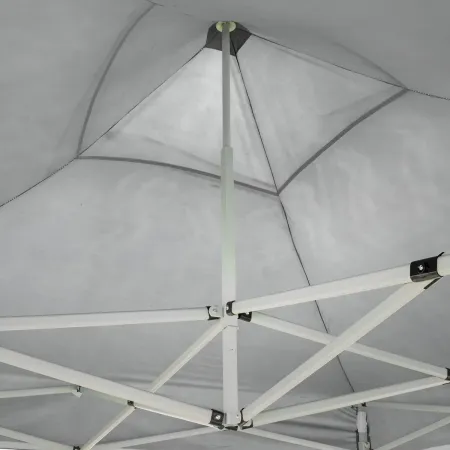 Gazebo da Giardino 3x3 a Fisarmonica Impermeabile Bianco con Sacca