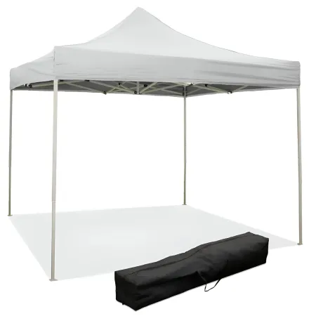 Gazebo da Giardino 2x2 a Fisarmonica Impermeabile Bianco con Sacca
