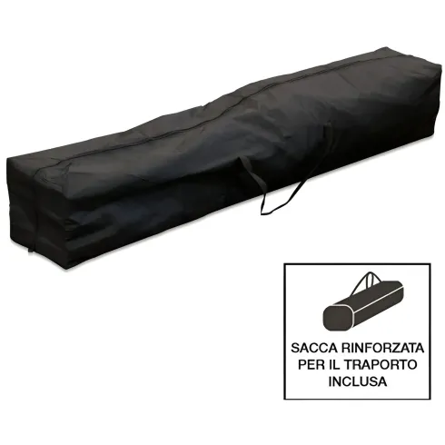 Gazebo da Giardino 3x3 Fisarmonica Altezza Regolabile Bianco Sacca