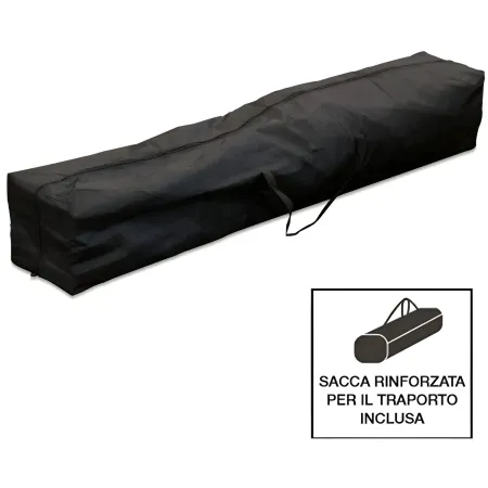 Gazebo da Giardino 3x3 Fisarmonica Altezza Regolabile Bianco Sacca