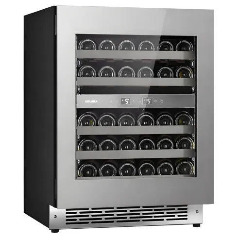 Cantinetta Vino a Incasso 36 Bottiglie Ventilata Classe F Inox LED
