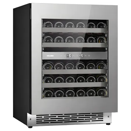 Cantinetta Vino a Incasso 36 Bottiglie Ventilata Classe F Inox LED