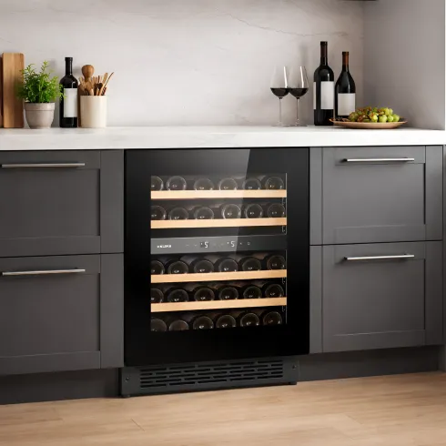 Cantinetta Vino a Incasso 36 Bottiglie Ventilata Classe F Nero LED