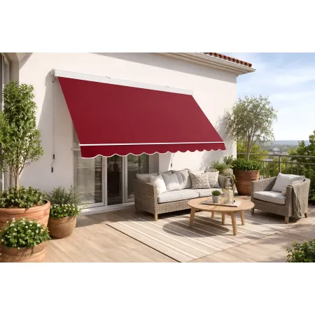 Tenda da Sole a Caduta 250x250 Rosso Ferrara Bracci Cassonata Esterno