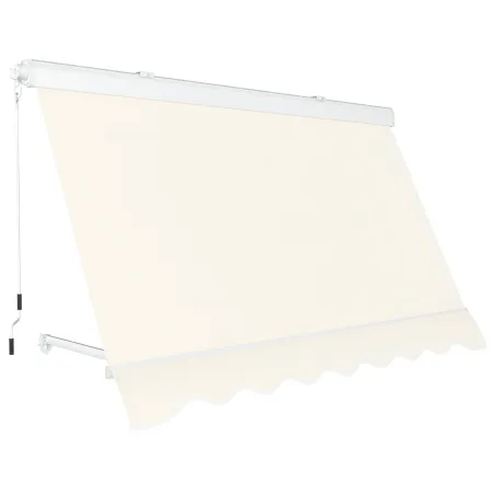 Tenda da Sole a Caduta 400x300 cm Beige Cassonata Bracci da Esterno