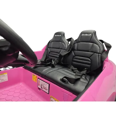 Auto Elettrica per Bambini Porsche Taycan 24V 2 Posti Rosa Bluetooth