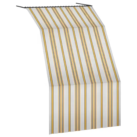 Tenda da Sole Cotone 140x300 Multiriga Giallo Lavabile Anelli Ganci