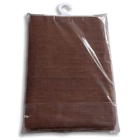 Tenda da Sole Cotone 140x350 Marrone Lavabile Anelli Ganci Sacchetto