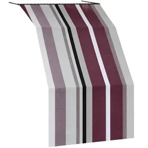 Tenda da Sole Cotone 140x250 Multiriga Marrone Lavabile Anelli Ganci