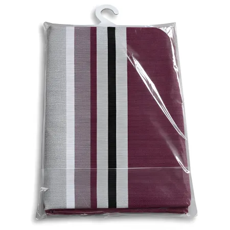 Tenda da Sole Cotone 140x250 Multiriga Marrone Lavabile Anelli Ganci