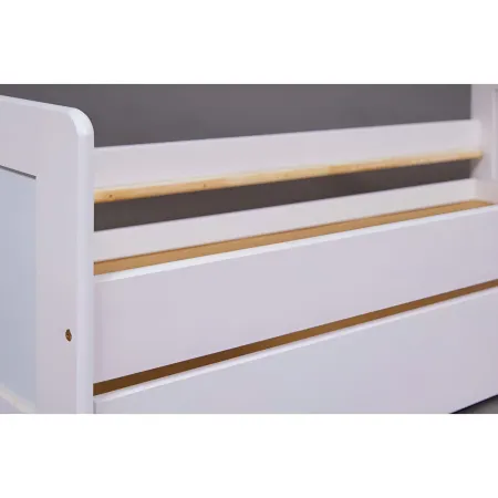 2 Letti Singoli 90x200 Bianco Cameretta Secondo Estraibile | BricoShop24