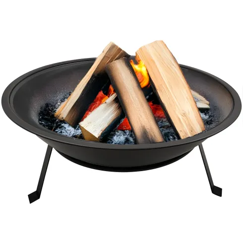 Braciere da Esterno in Metallo 55x55x16H cm Resistente al Calore