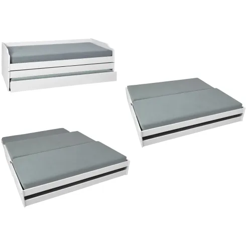 Divano Letto 90x200 3 Letti Singoli a Doghe Matrimoniale Estraibile Cameretta | BricoShop24