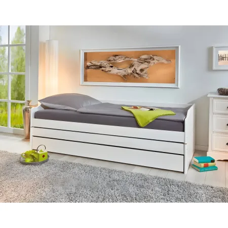 Divano Letto 90x200 3 Letti Singoli a Doghe Matrimoniale Estraibile Cameretta | BricoShop24