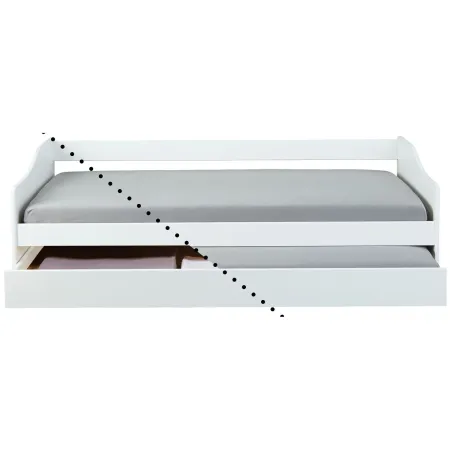 Letto Singolo con Cassettone Estraibile Contenitore Salvaspazio 90x190