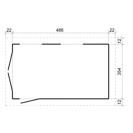 Garage in Legno 354x486 cm Box Auto Moto 17 m2 Marrone a Pannelli