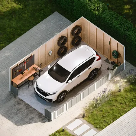 Garage in Legno 3x6 Box Auto Attrezzi da Esterno 21 m2 a Pannelli