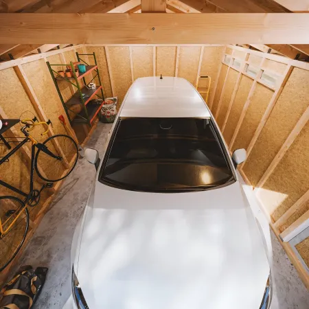 Garage in Legno 3x6 Marrone Box Auto Attrezzi Esterno 21 m2 a Pannelli