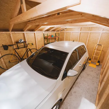 Garage in Legno 3x6 Grigio Box Auto Attrezzi Esterno 21 m2 a Pannelli