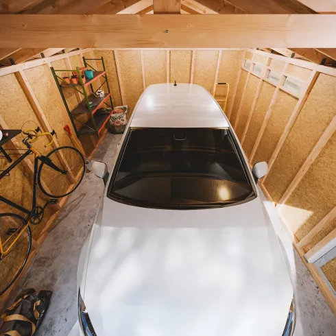 Garage in Legno 3x6 Grigio Box Auto Attrezzi Esterno 21 m2 a Pannelli
