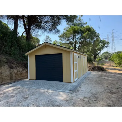 Garage in Legno 3x6 Grigio Box Auto Attrezzi Esterno 21 m2 a Pannelli