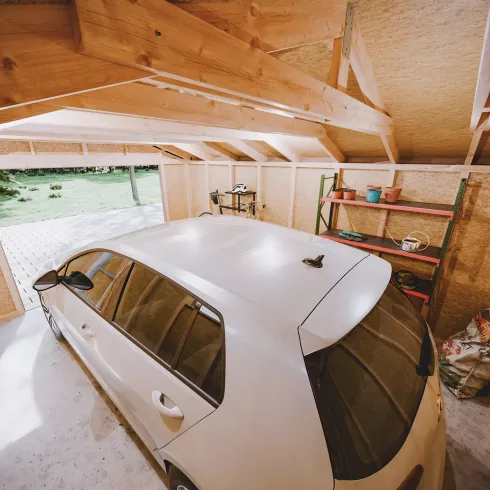 Garage in Legno 3x6 Grigio Box Auto Attrezzi Esterno 21 m2 a Pannelli