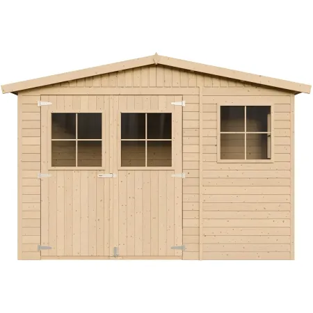 Casetta da Giardino in Legno Grezzo 3x2 m 6 m2 Box Deposito Attrezzi