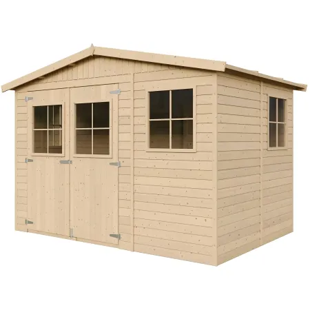 Casetta da Giardino in Legno Grezzo 3x2 m 6 m2 Box con Pavimento