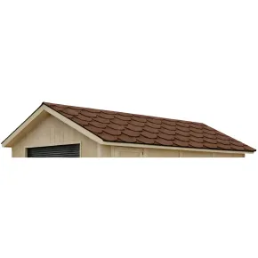 Tegole Bituminose Marrone Beaver 9 m2 Copertura Tetto Garage da Esterno 2