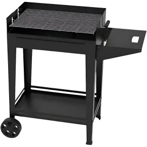 Barbecue a Carbone da Esterno con Griglia Regolabile in Acciaio Cromato