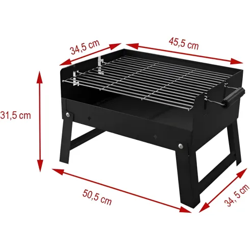 Barbecue a Carbonella BBQ Pieghevole Portatile da Giardino Campeggio