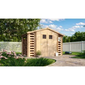 Casetta in Legno Legnaia 328x206x218 cm Box a Pannelli 2
