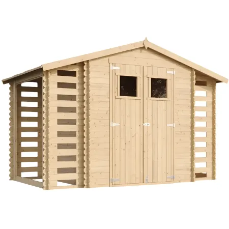 Casetta in Legno Legnaia 328x206x218 cm Box a Pannelli