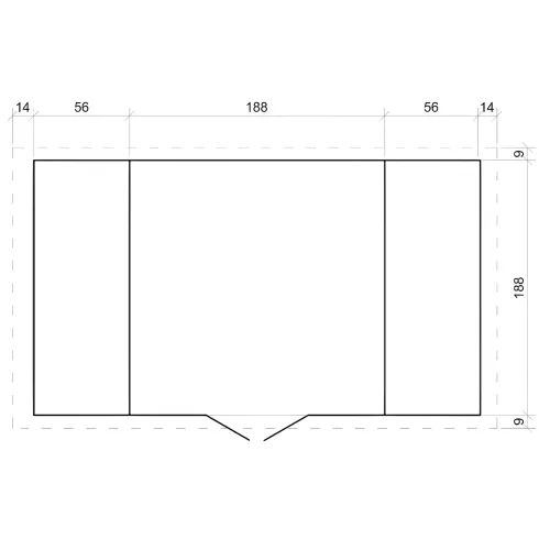 Casetta con Pavimento in Legno Legnaia 328x206x218 cm