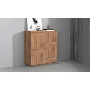 Madia Alta Rovere Wotan Credenza 4 Ante 3 Ripiani Legno Salvaspazio 2