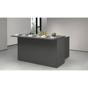 Isola Cucina 3 Ante Antracite Report 155x90x90 cm Legno Nobilitato 2