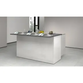 Isola Cucina 3 Ante Bianco Report 155x90x90 cm Legno Nobilitato 2